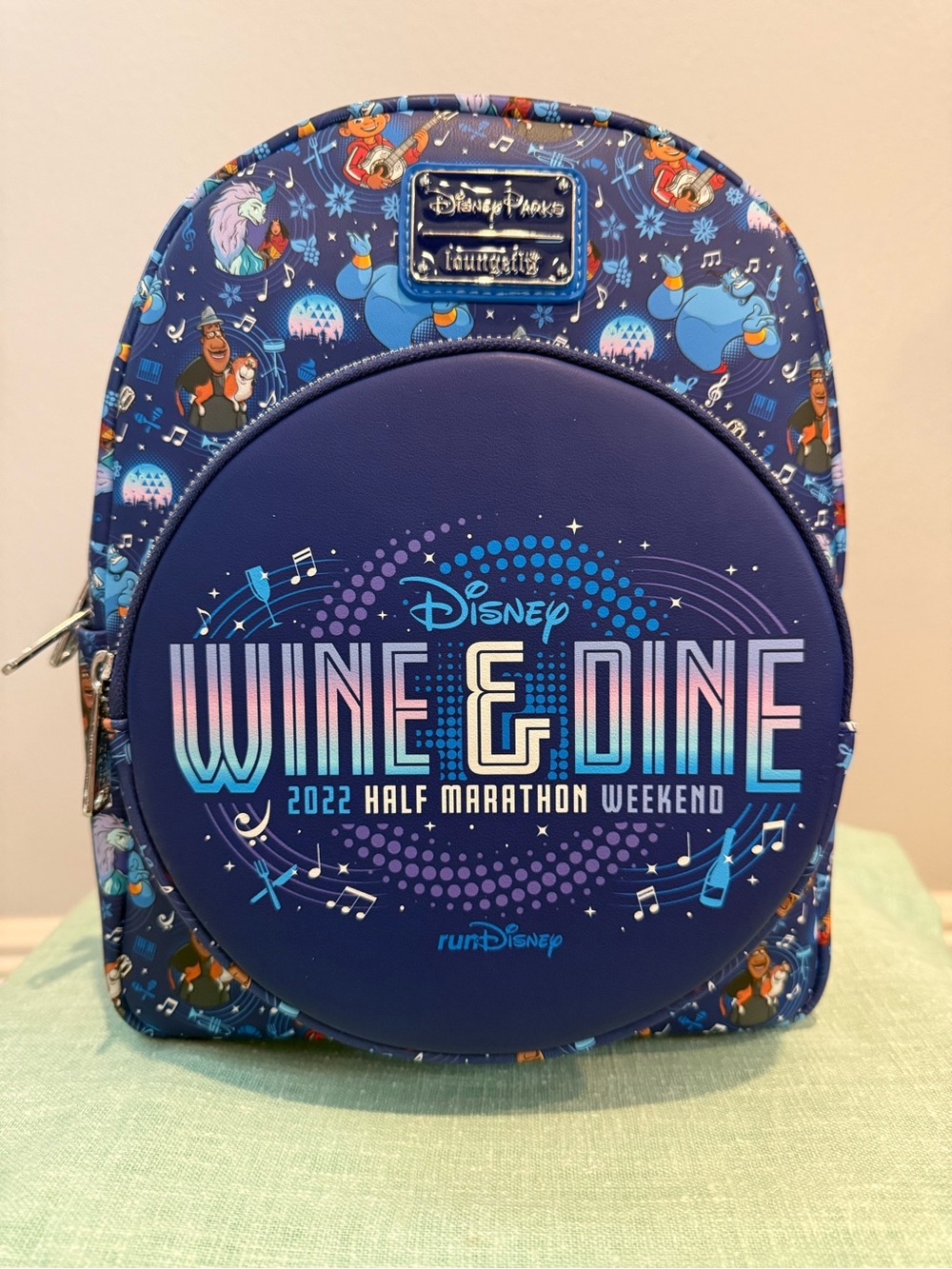 Disney’s Wine & Dine 2022 Blue & Light Blue Loungefly Character Mini Backpack